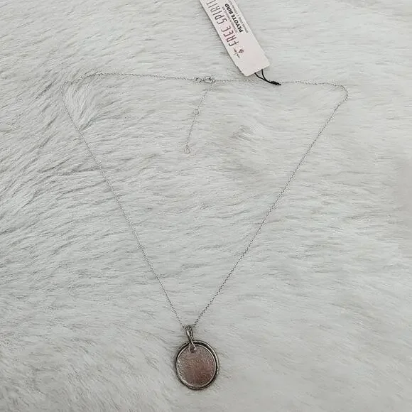 NEW Free Spirit Peyote Bird Silver Chain Necklace Lotus Flower Coin Pendant